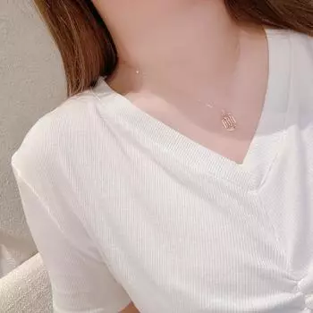 Ожерелье с полыми счетами для женщин в стиле ретро, этническая модная цепочка на ключицу для богатства и роскоши, универсальное ожерелье