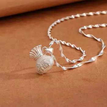 Ожерелье с позолоченным покрытием Lucky Bag для женщин в летнем легком роскошном нишевом дизайне для подарков на день рождения друзьям и подругам