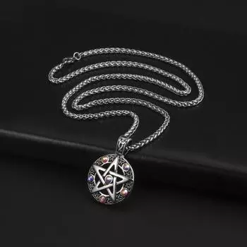 Ожерелье с пятиконечной еврейской звездой, подвеска Magic Array, ретро-геометрическое ожерелье с бриллиантовой звездой Давида