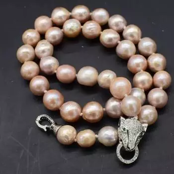 Ожерелье с пресноводным жемчугом и розовым реборн Кеши в стиле барокко 10-11 мм, 18 дюймов, оптовая продажа