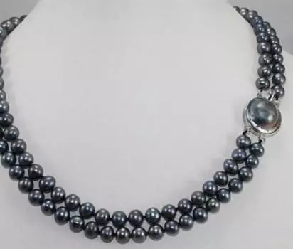 Ожерелье с пресноводным жемчугом и застежкой в 3 ряда, жемчужные украшения, модная бижутерия