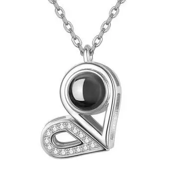 Ожерелье с проекцией в форме сердца для женщин, японский и корейский простой темперамент и персонализированная подвеска на ключицу