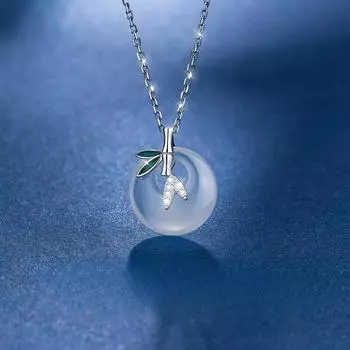 Ожерелье с пряжкой из стерлингового серебра S925 с агатом и пряжкой «Мир» для женщин, легкое, роскошное, с дизайном «Меньшинство», цепочка на ключицу 925