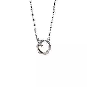 Ожерелье с пряжкой Mobius и цирконием, легкая роскошь и изысканность, новая высококачественная модная цепочка-воротник