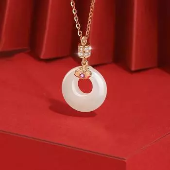 Ожерелье с пряжкой Ruyi Ping An, женское, простое, Ins, нишевый дизайн, цепочка на ключицу, летнее ожерелье