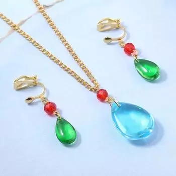 Ожерелье с японским мультфильмом «Ходячий замок Хаула», волшебники Howl, синие костюмы, подвески, ожерелья для женщин и мужчин, ювелирные изделия для косплея