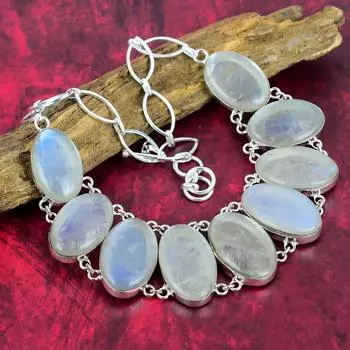 Ожерелье с радужным мистическим опалом, регулируемое ожерелье-цепочка из стерлингового серебра 925 пробы, подарок для женщин, ювелирное ожерелье ручной работы с драгоценными камнями Adjustable with 18 inches белый