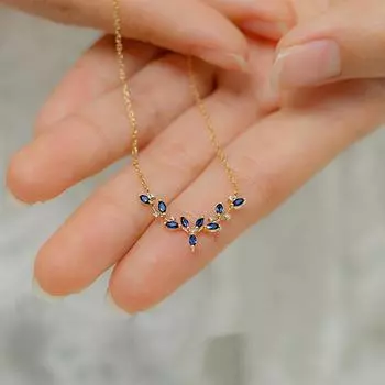 Ожерелье с рогами из стерлингового серебра 925 пробы с простым ожерельем You All The Way белого золота