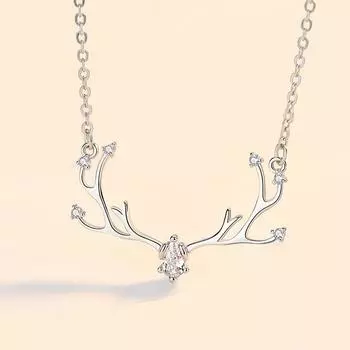 Ожерелье с рогом лося в стиле «Восточные ворота» в Южной Корее. Женский кулон. У вашего лучшего друга есть ожерелье с оленем по пути.