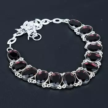 Ожерелье с розовым аметистом Ожерелье из стерлингового серебра 925 пробы Ожерелье из драгоценного камня с аметистом Ювелирные изделия из серебра ручной работы с аметистом для нее Ожерелье для подарков 20 розовый