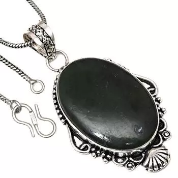 Ожерелье с рубиновым драгоценным камнем цоизит, старинные ювелирные изделия ручной работы 2,25 дюйма