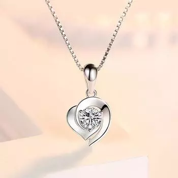 Ожерелье с сердечком для женщин, японское и корейское, простая подвеска в виде персикового сердца, цепочка на ключицу, цепочка на шею