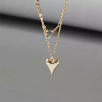 Ожерелье с сердечком из стерлингового серебра S925, женская мини-цепочка в форме персикового сердца, необычный дизайн, ключичная цепочка 925