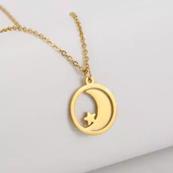 Ожерелье с символом исламского полумесяца для женщин, подвеска в виде полумесяца и звезды, модный изысканный минималистский исламский религиозный мусульманский ювелирный подарок