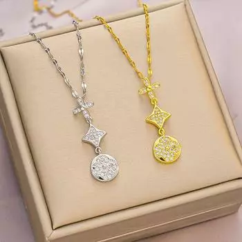 Ожерелье с тремя цветочными планетами, модная тенденция, цепочка на ключицу