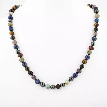 Ожерелье с узлом из натурального камня толщиной 6 мм