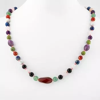 Ожерелье с узлом из натурального камня толщиной 6 мм