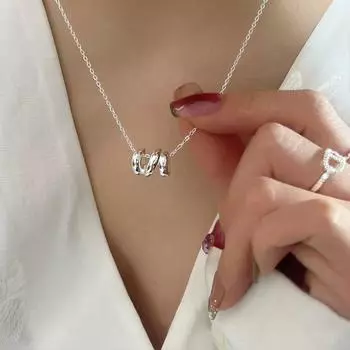 Ожерелье с волной для женщин Ins Cold Wind Простой дизайн Сложенные плиссированные линии Гофрированная ключичная цепочка Аксессуары из нержавеющей стали