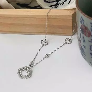 Ожерелье с выдолбленным замком безопасности, новое китайское ожерелье в старинном стиле, аксессуары ханьфу ципао, ретро-темперамент