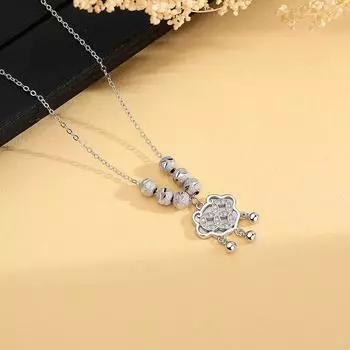 Ожерелье с замком безопасности в виде круглой медной монеты в национальном стиле, женский индивидуальный нишевый дизайн, высококачественная цепочка на шею