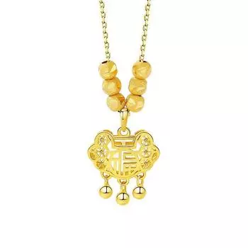 Ожерелье с замком «Пин Ань» для женщин с подвеской «Хороший Луи», классическая полая конструкция ключичной цепи