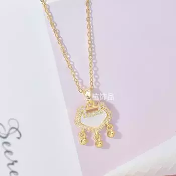 Ожерелье с замком Ruyi Ping An, женское, в стиле ретро, этническое, универсальное, темпераментное, с подвеской из циркония, цепочка на ключицу