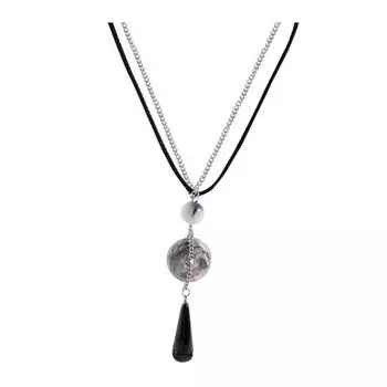 Ожерелье с защитной пряжкой в стиле ретро, регулируемая удлиненная цепочка в китайском стиле, женское ювелирное изделие на ключице серебряный