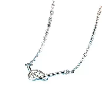 Ожерелье с завязанными линиями для женщин, простой стиль, универсальный, для повседневных поездок на работу, нишевый дизайн, цепочка на ключицу, подарок на день рождения лучшей подруге