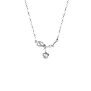 Ожерелье с завязанными узлом и бриллиантами, изысканная и модная цепочка на ключицу для поездок на работу, легкая роскошь и ощущение нового стиля высокого класса