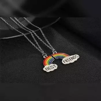 Ожерелье Saint Belisama Rainbow Friendship Best Friends с цепочкой