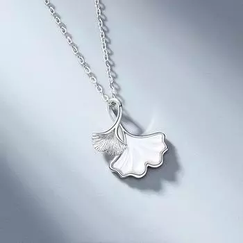 Ожерелье Sansheng Lucky, женское, из стерлингового серебра S925, особый интересный дизайн, стиль Ins, одно одеяло, абрикосовый лист, ключичная цепочка 925