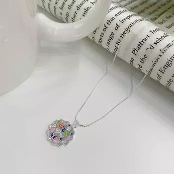 Ожерелье «Счастливый цветок», бисквит, легкая роскошь, прочная цепь, дизайн в стиле женского меньшинства, милое ощущение