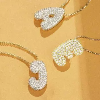 Ожерелье «сделай сам», кулон с алфавитом, медный цирконий, кулон с буквой, легкий кулон с именем, инициал, подарок на день рождения, женский ювелирный аксессуар, браслет