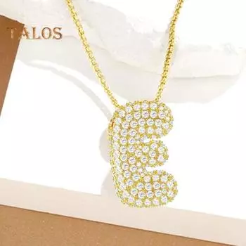 Ожерелье «сделай сам», кулон с алфавитом, медный цирконий, кулон с буквой, легкий кулон с именем, инициал, подарок на день рождения, женский ювелирный аксессуар, браслет