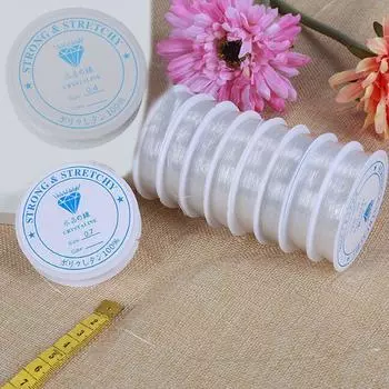 Ожерелье «сделай сам», веревка из бисера, эластичный плетеный кристалл, прозрачный браслет из лески, ножной браслет, поделки ручной работы 0.4mm