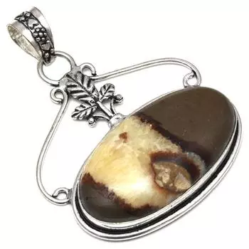 Ожерелье Septerian Jasper Gemstone Подарок для нее Серебряные украшения 2.25