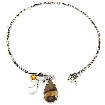 Ожерелье Septrain Nudel Citrine Quartz Gemstone Jewelry 16