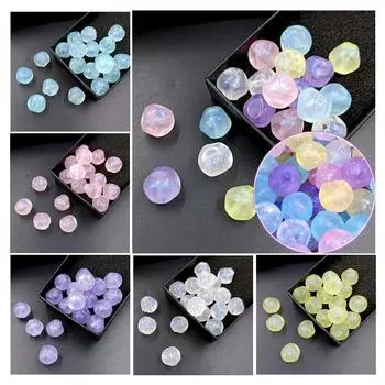 Ожерелье Серьги Акриловые Merman Hime Материалы для изготовления бисерных аксессуаров Модные фигурные бусины Ювелирные изделия 10 шт. Светящиеся DIY Изящные мерцающие аксессуары фиолетовый