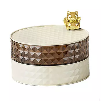 Ожерелье Серьги Органайзер Хранение Закусок Конфетница Вращающаяся Ювелирные Изделия 3 Layer