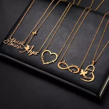 Ожерелье Sipuris из нержавеющей стали с индивидуальным дизайном в виде сердца, бабочки, креста, единорога для женщин, индивидуальный подарок в виде ювелирного изделия 50cm