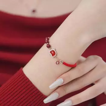 Ожерелье Sishe, комплект из трех предметов, красное богатство и благоприятный подарок лучшему другу, ручная работа