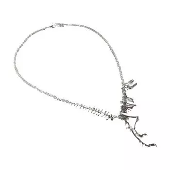 Ожерелье скелета динозавра в стиле панк-дракона, модное колье-чокер с цепочкой тираннозавра для пары чёрный