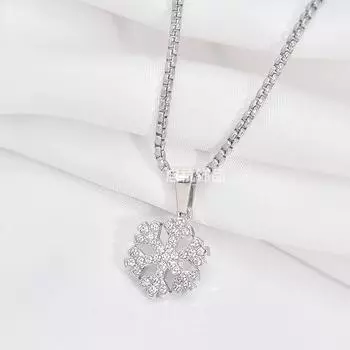 Ожерелье-снежинка с бриллиантами, мужское и женское, премиальное, универсальное, бриллиантовый кулон, длинная цепочка для свитера