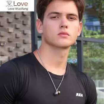 Ожерелье со штангой, мужское ожерелье из нержавеющей стали, мужские парные подвески, фитнес, спортивные мужские аксессуары, украшения для шеи 50cm