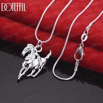 Ожерелье со слоном из стерлингового серебра 925 пробы, модные свадебные украшения S-40CM