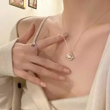 Ожерелье со стразами, ожерелье с полой цепочкой, ожерелье с цепочкой-свитером, ожерелье с бриллиантами и кристаллами, ожерелье с подвеской в виде шара для женщин золотистый