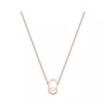 Ожерелье со сверкающим танцующим цирконием Swarovski с покрытием цвета розового золота 5468084 для женщин