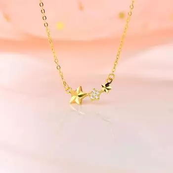 Ожерелье со сжимающейся звездой Изысканная цепочка на ключицу в форме звезды Нишевый дизайн Простой подарок