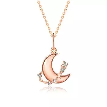 Ожерелье со звездой и луной из стерлингового серебра 925 пробы, женский индивидуальный дизайн, цепочка с ракушкой для ключицы в виде ниши на Луне