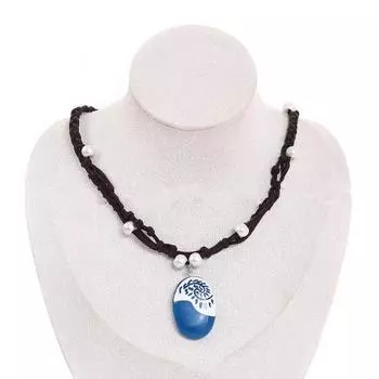 Ожерелье со звездой и ракушкой для девочек, ожерелье для ролевых игр принцессы, нарядный аксессуар для женщин, подарок на день рождения синий